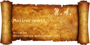 Malina Anett névjegykártya
